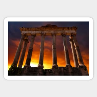 Temple of Saturn Ruins Sticker